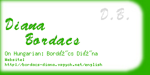 diana bordacs business card